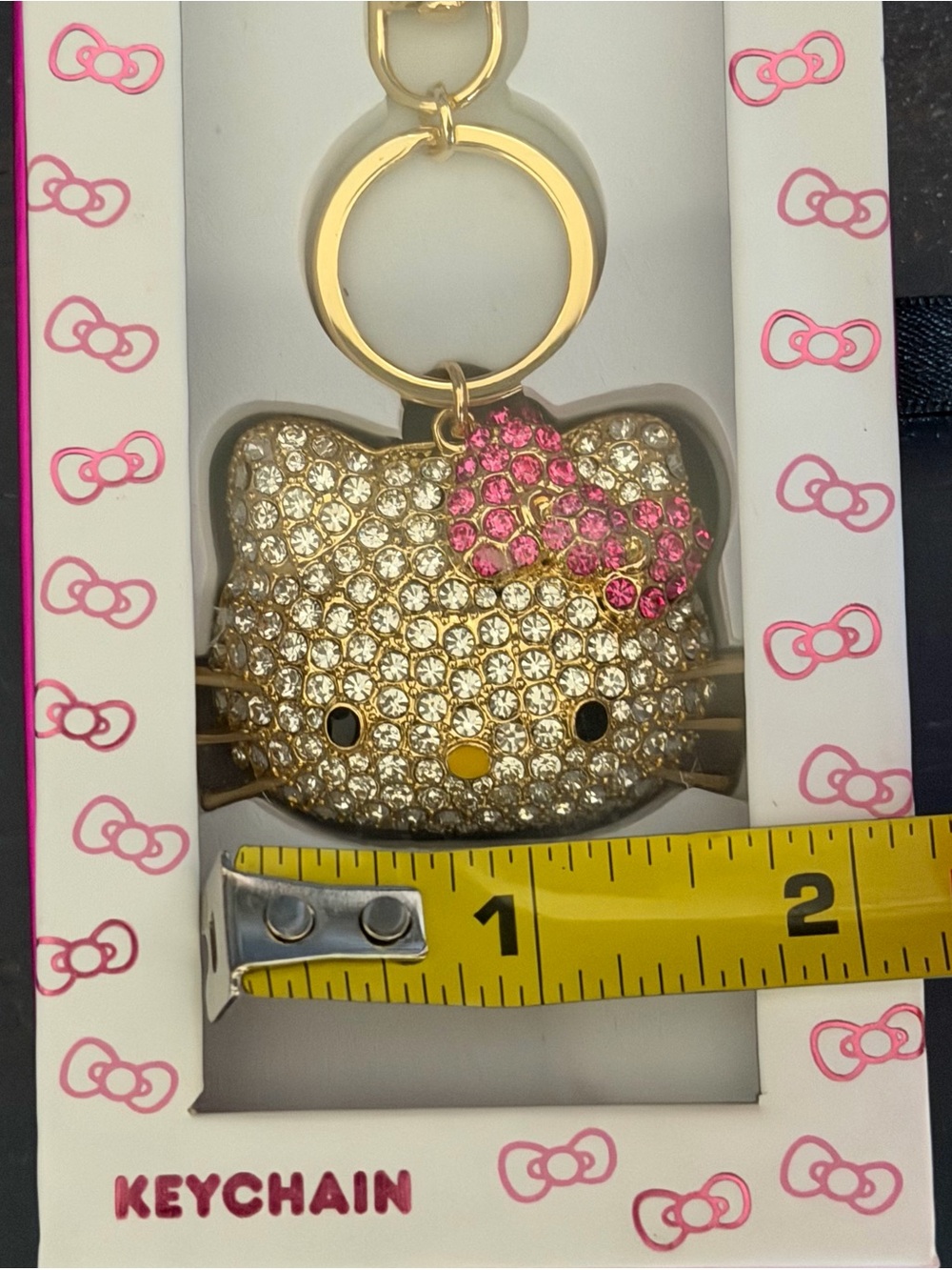 Hello Kitty Bling Keychain Bag Charm NIB - Picture 4 of 6
